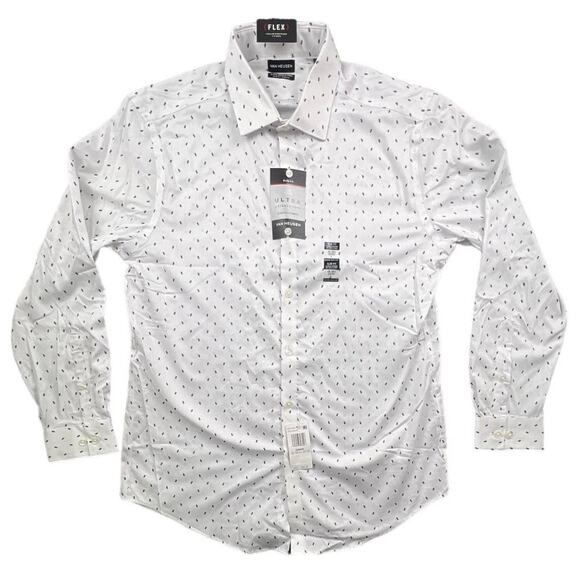 Men’s Van Heusen Ultra Wrinkle-Free Slim-Fit Dress Shirt Large 16-16 1/2 32/33 - Picture 1 of 7